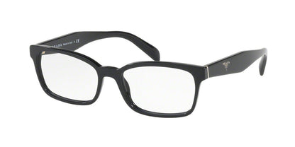 Prada HERITAGE PR18TVF Rectangle Eyeglasses  1AB1O1-BLACK 53-16-140 - Color Map black