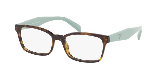 Prada HERITAGE PR18TV Rectangle Eyeglasses  2AU1O1-HAVANA 53-16-140 - Color Map havana