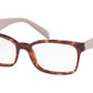Prada HERITAGE PR18TV Rectangle Eyeglasses  UE01O1-PINK HAVANA 53-16-140 - Color Map pink
