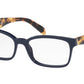 Prada HERITAGE PR18TV Rectangle Eyeglasses  VIB1O1-BLUE 53-16-140 - Color Map blue