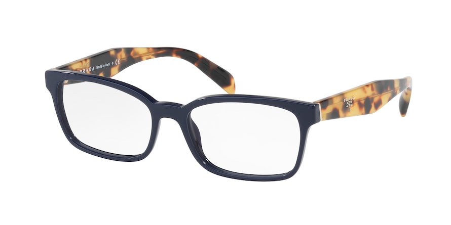Prada HERITAGE PR18TV Rectangle Eyeglasses  VIB1O1-BLUE 53-16-140 - Color Map blue