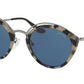 Prada CONCEPTUAL PR18US Phantos Sunglasses  HU7219-GREY HAVANA/GUNMETAL 53-24-140 - Color Map grey