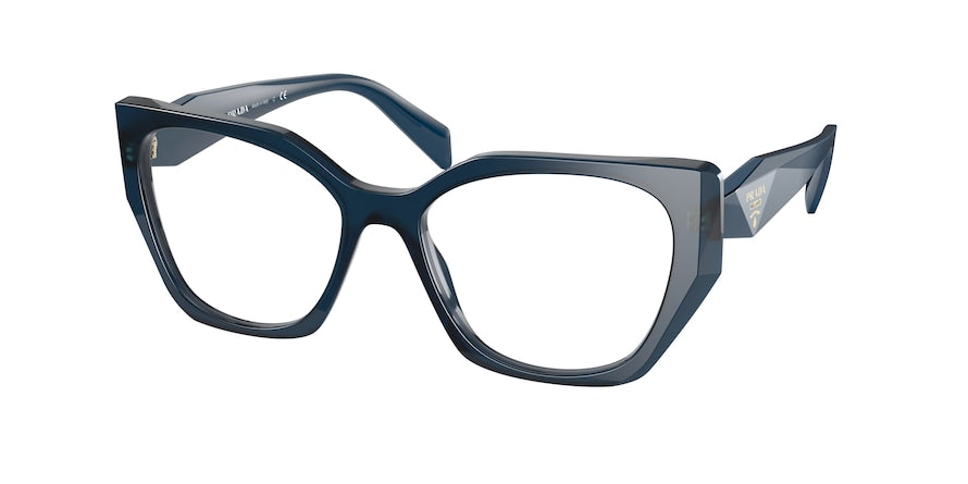 Prada PR18WV Irregular Eyeglasses  08Q1O1-BLUE CRYSTAL 54-17-145 - Color Map blue