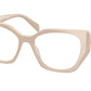 Prada PR18WV Irregular Eyeglasses  VYJ1O1-POWDER 52-17-145 - Color Map light brown