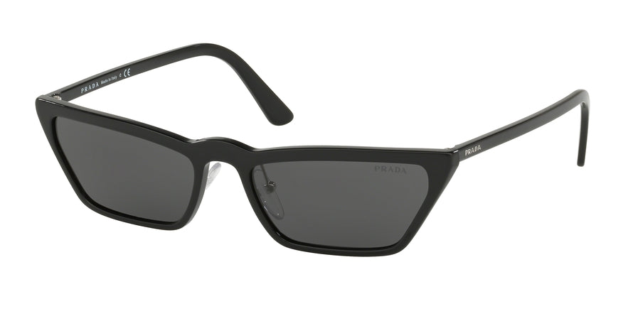 Prada CATWALK PR19US Cat Eye Sunglasses  1AB5S0-BLACK 58-18-145 - Color Map black