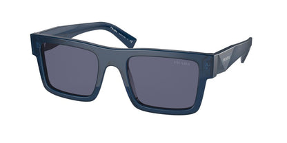 Prada PR19WSF Rectangle Sunglasses  08Q420-CRYSTAL BLUE 52-20-145 - Color Map blue