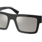 Prada PR19WSF Rectangle Sunglasses  1AB2B0-BLACK 52-20-145 - Color Map black