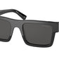 Prada PR19WSF Rectangle Sunglasses  1AB5S0-BLACK 52-20-145 - Color Map black