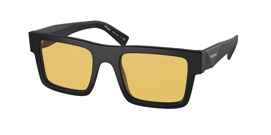 Prada PR19WSF Rectangle Sunglasses  1BO0B7-MATTE BLACK 52-20-145 - Color Map black