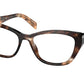 Prada PR19WV Cat Eye Eyeglasses  07R1O1-CARAMEL TORTOISE 53-17-140 - Color Map havana