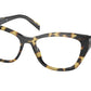 Prada PR19WV Cat Eye Eyeglasses  7S01O1-TARTARUGA MEDIA 53-17-140 - Color Map havana