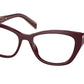 Prada PR19WV Cat Eye Eyeglasses  VIY1O1-GRANET 53-17-140 - Color Map bordeaux