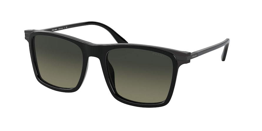 Prada PR19XS Rectangle Sunglasses  07F09G-BLACK 54-19-145 - Color Map black