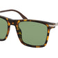 Prada PR19XS Rectangle Sunglasses  08F02D-HAVANA 54-19-145 - Color Map brown
