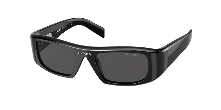Prada PR20WS Rectangle Sunglasses  1AB5S0-BLACK 49-18-135 - Color Map black
