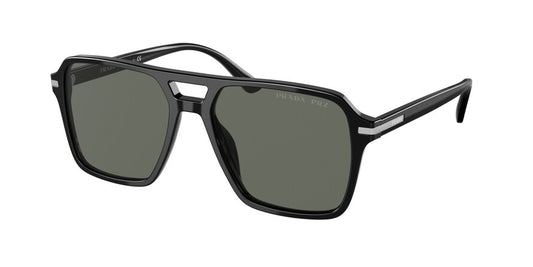 Prada PR20YSF Pilot Sunglasses  1AB03R-BLACK 56-16-150 - Color Map black