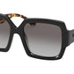 Prada PR21XS Pillow Sunglasses  1AB0A7-BLACK 54-19-140 - Color Map black