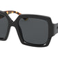 Prada PR21XS Pillow Sunglasses  1AB5Z1-BLACK 54-19-140 - Color Map black