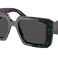 Prada PR23YS Square Sunglasses  06Z5S0-TEAL TORTOISE 51-19-140 - Color Map light blue