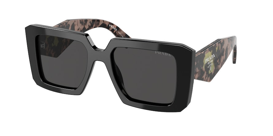 Prada PR23YS Square Sunglasses  1AB5S0-BLACK 51-19-140 - Color Map black