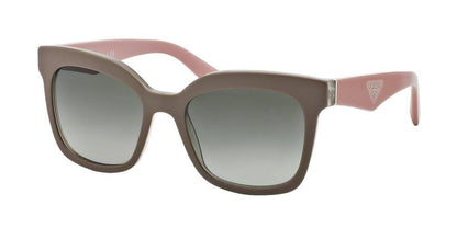 Prada TRIANGLE PR24QS Square Sunglasses  TFT4M1-BEIGE/OPAL BEIGE 53-19-140 - Color Map light brown