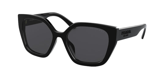 Prada PR24XS Rectangle Sunglasses  1AB5Z1-BLACK 52-18-140 - Color Map black