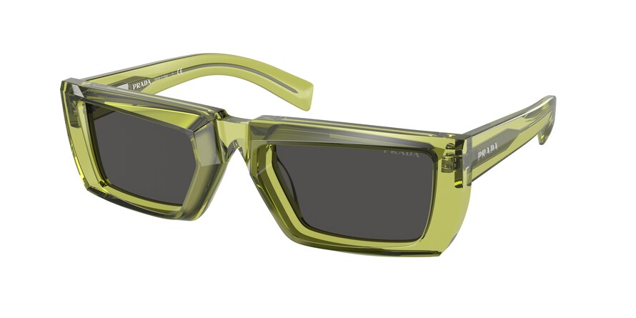 Prada PR24YS Rectangle Sunglasses  19B5S0-CRYSTAL FERN 55-21-140 - Color Map green
