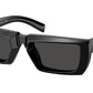Prada PR24YS Rectangle Sunglasses  1AB5S0-BLACK 55-21-140 - Color Map black