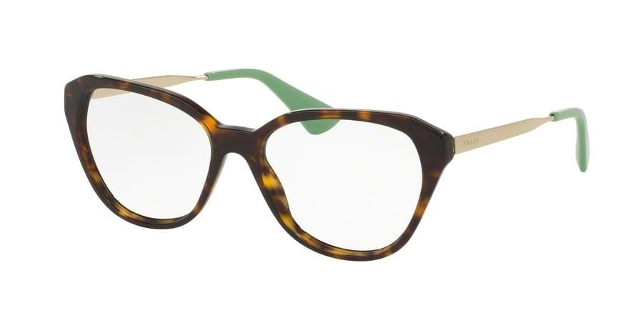 Prada CATWALK PR28SVF Square Eyeglasses  2AU1O1-HAVANA 54-16-140 - Color Map havana