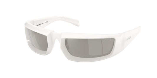 Prada PR29YS Rectangle Sunglasses  12D2B0-OPAL WHITE 63-20-120 - Color Map grey