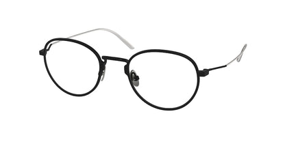 Prada PR50YV Oval Eyeglasses  04Q1O1-MATTE BLACK 50-22-145 - Color Map black