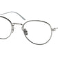 Prada PR50YV Oval Eyeglasses  05Q1O1-SATIN TITANIUM 50-22-145 - Color Map gunmetal