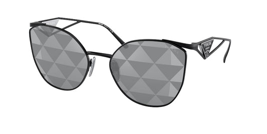 Prada PR50ZS Irregular Sunglasses  1AB03T-BLACK 59-19-140 - Color Map black
