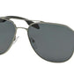 Prada CATWALK PR51RS Pilot Sunglasses  7CQ5Z1-MATTE GUNMETAL 60-16-145 - Color Map gunmetal