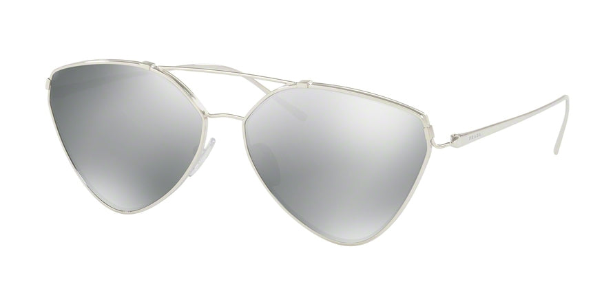 Prada CONCEPTUAL PR51US Irregular Sunglasses  1BC097-SILVER 62-14-140 - Color Map silver