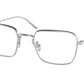 Prada PR51YV Pillow Eyeglasses  05Q1O1-SATIN TITANIUM 52-22-145 - Color Map gunmetal