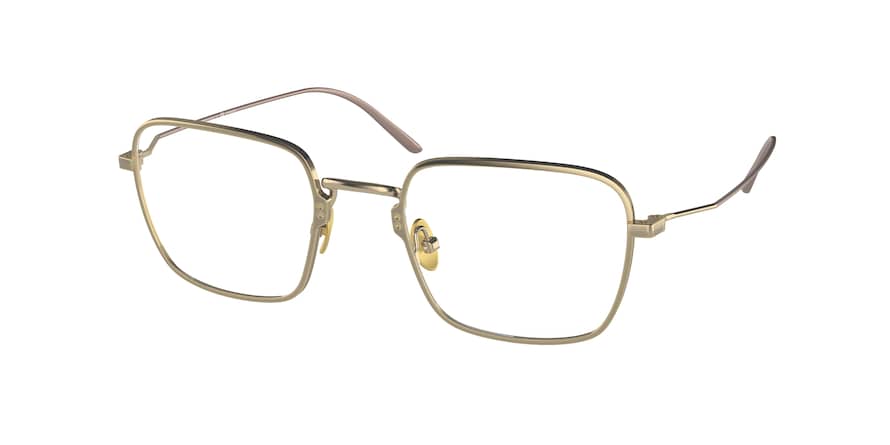 Prada PR51YV Pillow Eyeglasses  06Q1O1-SATIN PALE GOLD 52-22-145 - Color Map gold