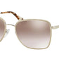 Prada PR52SS Square Sunglasses  UFH4O0-SILVER 58-19-140 - Color Map light brown