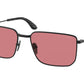 Prada PR52YS Rectangle Sunglasses  1BO06O-MATTE BLACK 56-17-145 - Color Map black