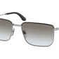 Prada PR52YS Rectangle Sunglasses  M4Y0A7-BLACK/GUNMETAL 56-17-145 - Color Map black