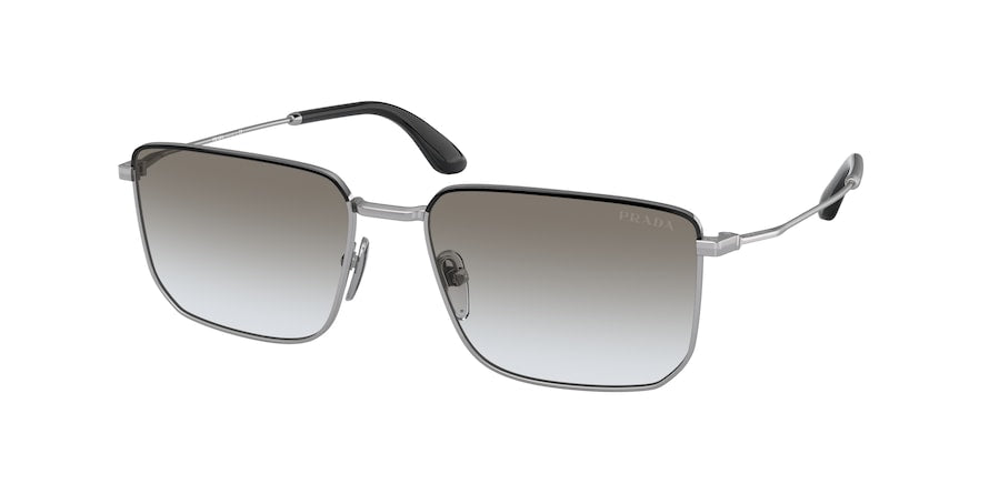 Prada PR52YS Rectangle Sunglasses  M4Y0A7-BLACK/GUNMETAL 56-17-145 - Color Map black