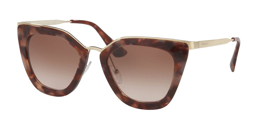 Prada CATWALK PR53SS Cat Eye Sunglasses  UE00A6-SPOTTED BROWN PINK 52-21-140 - Color Map pink