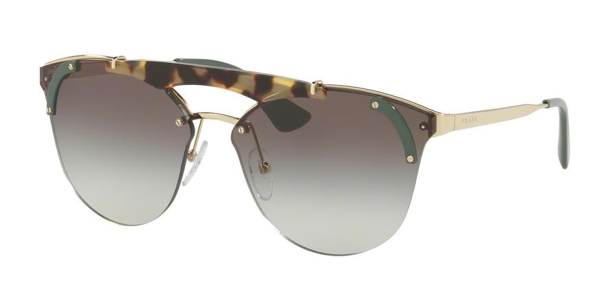 Prada ABSOLUTE PR53US Round Sunglasses  SZ60A7-PALE GOLD/MEDIUM HAVANA/GREEN 42-142-140 - Color Map havana