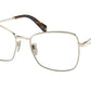 Prada PR53ZV Pillow Eyeglasses  ZVN1O1-PALE GOLD 56-18-140 - Color Map gold