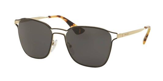Prada PR54TS Pillow Sunglasses  1AB5S0-BLACK/PALE GOLD 55-18-135 - Color Map black
