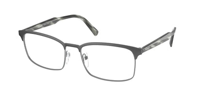 Prada PR54WV Rectangle Eyeglasses  7CQ1O1-MATTE GUNMETAL 56-18-150 - Color Map gunmetal