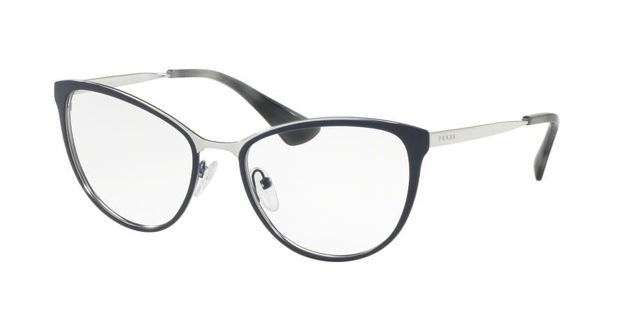 Prada CINEMA PR55TV Phantos Eyeglasses  U6R1O1-BLUE/SILVER 54-18-140 - Color Map blue