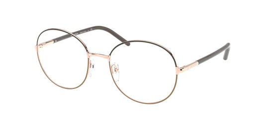 Prada PR55WV Round Eyeglasses  02H1O1-COCOA/CLAY 53-19-140 - Color Map brown