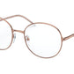 Prada PR55WV Round Eyeglasses  SVF1O1-PINK GOLD 53-19-140 - Color Map pink