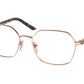 Prada PR55YV Square Eyeglasses  SVF1O1-PINK GOLD 53-17-135 - Color Map gold